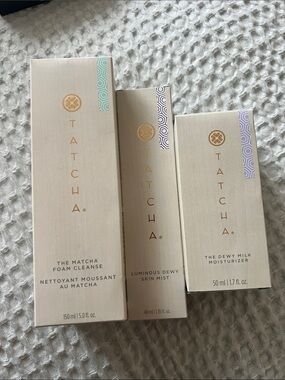 Tatcha Cream & Mint Skincare Trio